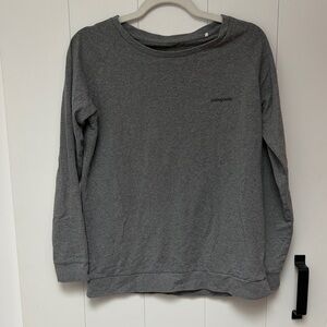 Patagonia Charcoal Cotton Crewneck Long-sleeve Shirt